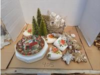 Plate, Trees and Tree Ornaments