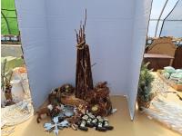 Rustic Tee-Pee, Birds Nest and Ornaments