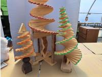 (3) Homemade Wood Christmas Trees