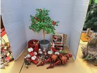 Holly Berry Tree, Cast Stocking Hanger and Ornaments