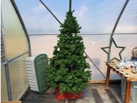 7 Ft Artificial Tree with Storage Box and Wood Tree Skirt