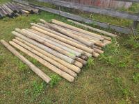 (40±) 3 Inch X 6 Ft Treated Posts