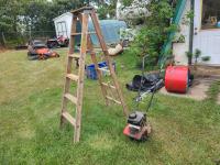 Dynamark 10 Inch Rototiller & Wooden Ladder