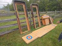 Shop Built Shuffle Board with (3) Circular Tarps