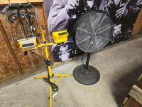 (1) 20 Inch Fan On Stand & (1) Work Light with Stand