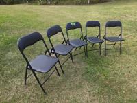 (5) Vinyl Covered Folding Chairs