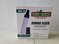 10 Piece Jumbo Sized Permanent Markers