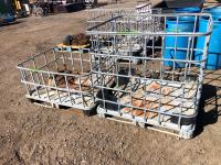 (2) Metal Tote Cages