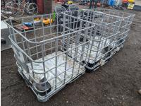 (3) Metal Tote Cages