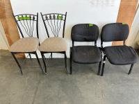 (2) Bar Stools and (2) Office Chairs