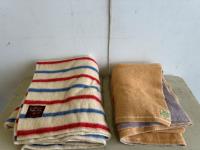 Horn Bros Canadian Wool Blanket and Luxury Vintage Hudson Bay Wool Blanket