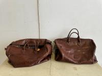 (2) Valentino Vintage Italian Leather Luggage Bags