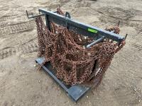 Metal Rack with (2) Pairs of Equipment Tire Chains