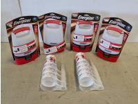 (4) Energizer 1000 Lumen Battery Powered Lanterns and (9) Stack-Cups