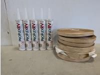 (5) ProFlex RV Flexible Sealant and (6) Rolls of Butyl Tape