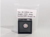 Smartlife 3.0 ct Moissanite Round Cut Diamond