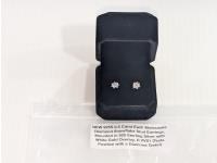 Smartlife 0.05 ct Moissanite Diamond Snowflake Stud Earrings