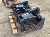 66 Inch Skid Steer Rock Bucket with Grapple