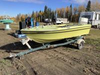 Crew Mfg Fiberglass Boat with Trailer