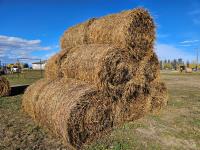 (12) 5X5 Oat Green Feed Round Bales