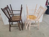 (4) Wooden Chairs