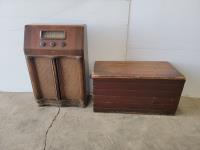 RCA Victor Globe Trotter Vintage Radio, Cedar Chest with (2) Vintage Suitcases