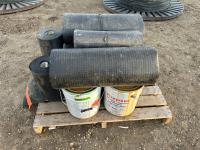 Qty of Roofing Paper and 5 Gallon Pails of Firestone Bonding Adhesive