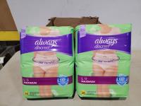 Qty of Always Discreet Womens Size Large Underwear