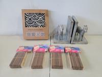 Swedish Dishcloths, 24 Piece Label Bamboo Planter Labels and Set of Bookends