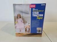 15 Piece PVA Clear Non-Slip Stair Traction Tape