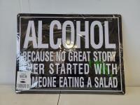 Alcohol Tin Sign