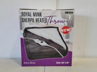 Royal Mink Sherpa Heated Throw Blanket