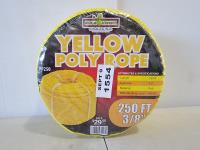 250 Ft of 3/8 Inch Yellow Poly Rope