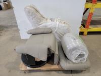 Roll of Foam, Reclining Chair with Cushion and Leather Couch Center Console