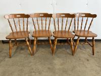 (4) Wooden Dining Chairs