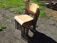 (8) Wooden Stacking Chairs