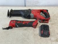 Milwaukee 18V Sawzall Reciprocating Saw, Multi-Tool and Battery