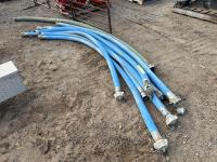 (8) 2 Inch X 10 Ft Low Temp Petroleum Tank Truck Hoses (1) 3 Inch X 14 Ft Flex Truck Hose