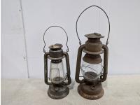 (2) Antique Kerosene Lanters