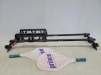 Vehicle Roof Ski Rack and (2) Tennis Rackets