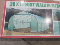 20 Ft X 10 Ft Walk-in Metal Frame Greenhouse