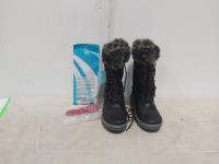 Ladies Size 8 Winter Lined Boots with Spare Laces and Insoles