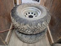 Qty of (2) 33X14.5R15lt Tires w/ Rims