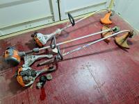 Qty of (3) Stihl and Husqvarna String Trimmers