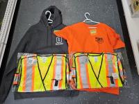 Echo Sweater w/ Stihl T-Shirt, (2) High Vis Vests