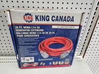 King Canada 25 Ft Nema L14-30 Generator Extension Cord