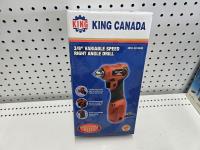 King Canada 3/8 Inch Variable Speed Right Angle Drill