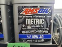 Qty of (7) Amsoil Synthetic Metric Motorcycle Oil Saw 10W040