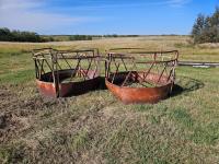 (2) Metal Round Bale Feeders