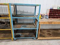 45 Inch X 33 Inch X 67 Inch Rolling Steel Framed Shelving Unit